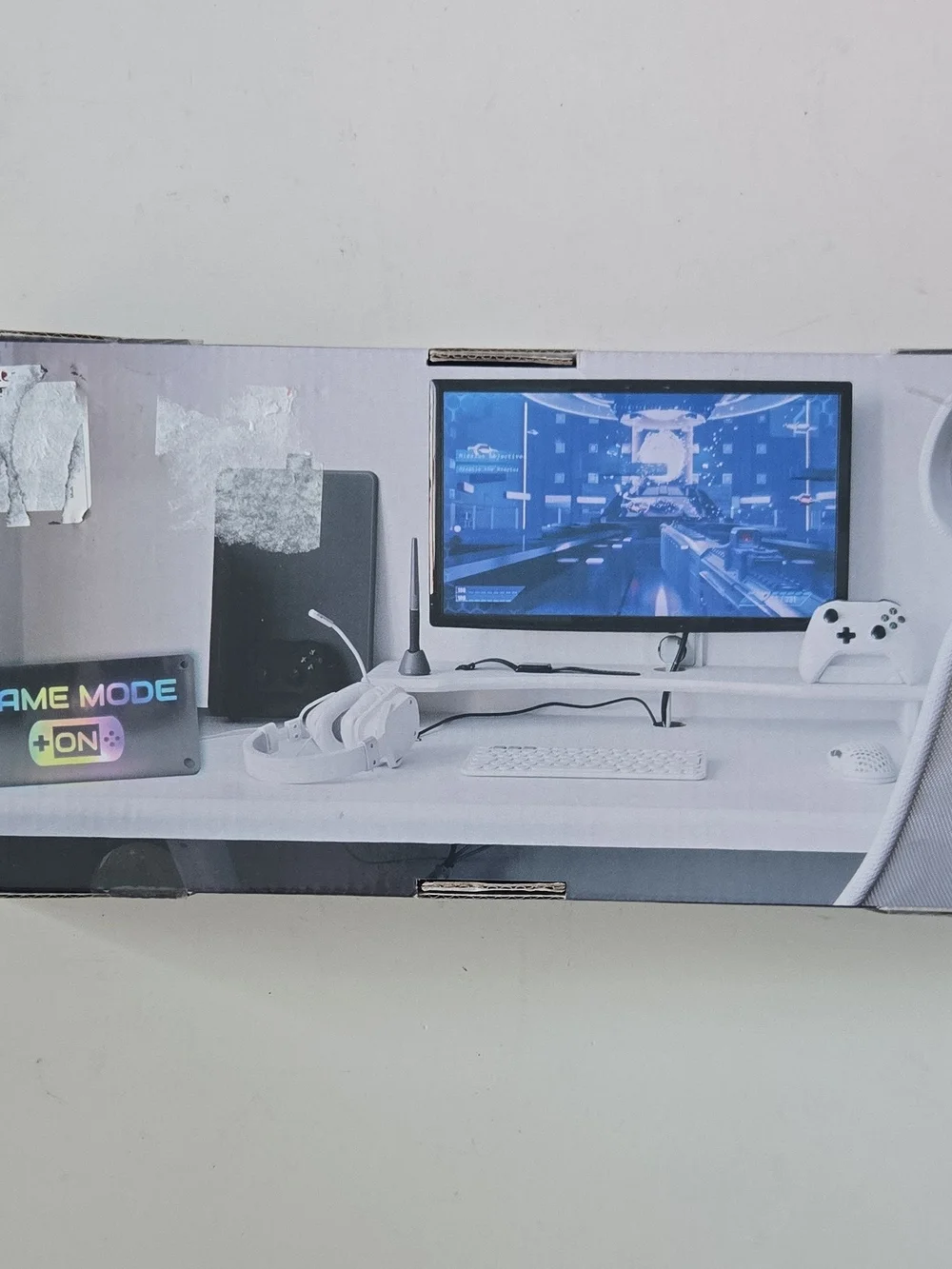 Game Mode LED Mirror Sign - Silver